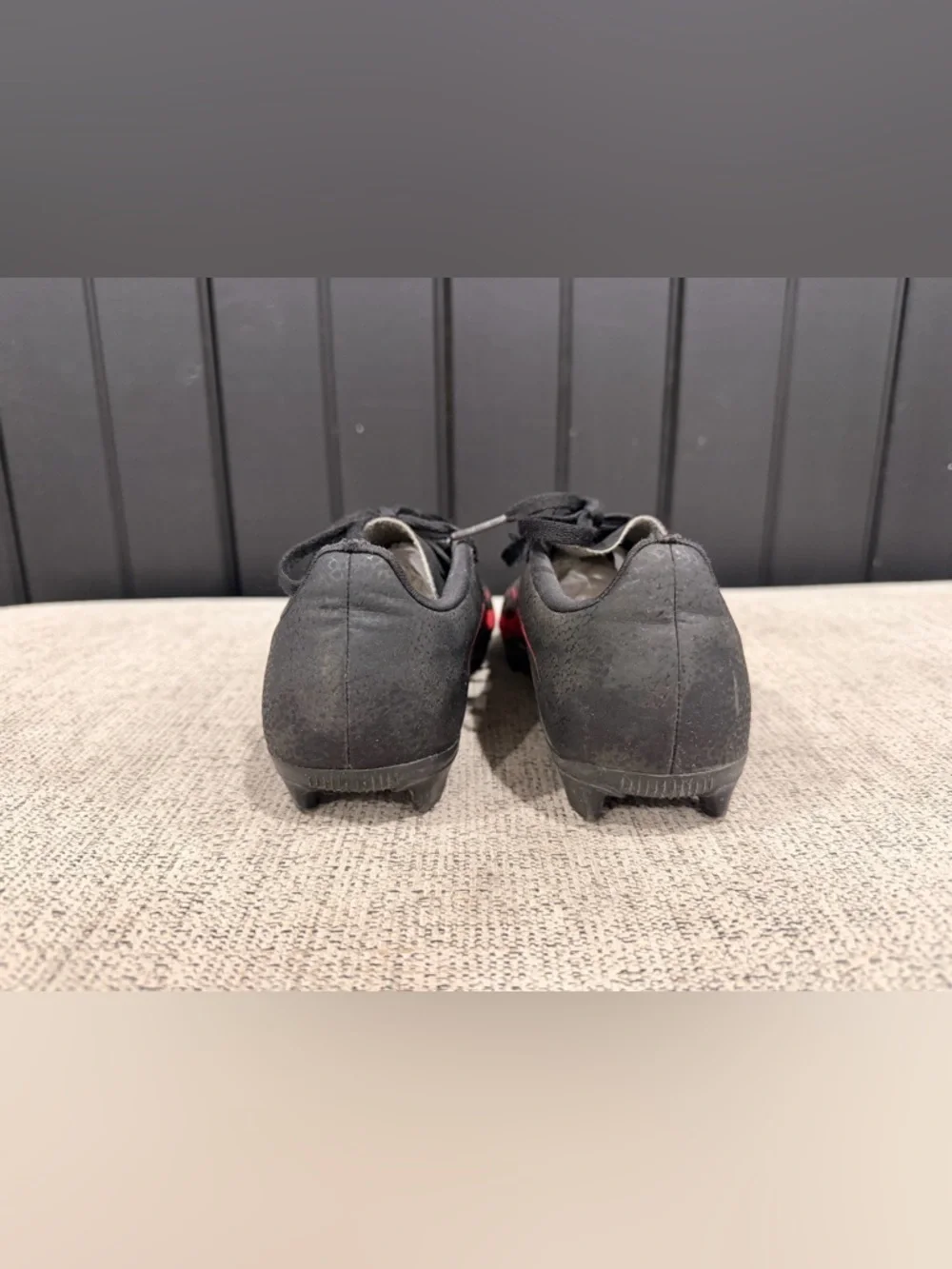 Adidas Predator Soccer Cleats in Black with Red Accents